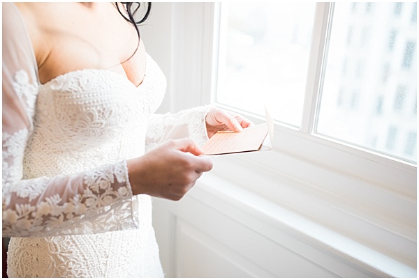 Bride Reading Letter | Colleen & John | Brooke Bakken Photography | Destination Wedding Photographer
