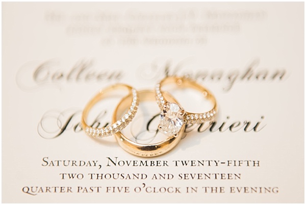 Rings | Wedding Invitation | Colleen & John | Brooke Bakken Photography | Pennsylvania Academy of Fine Arts