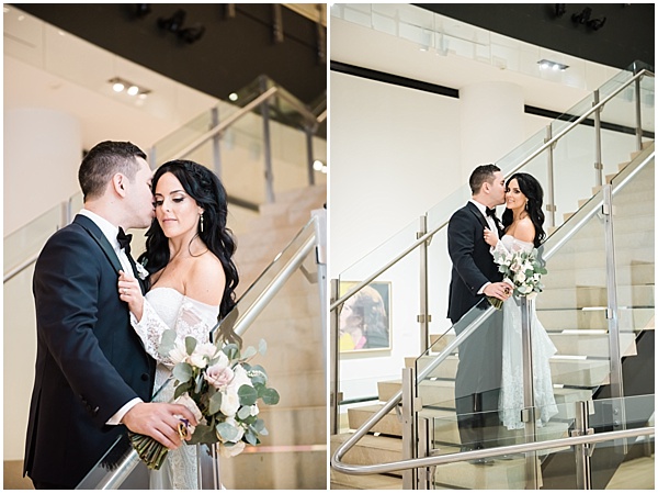 Bride & Groom Pose on Stairs | Colleen & John | Brooke Bakken Photography | Destination Wedding Photographer