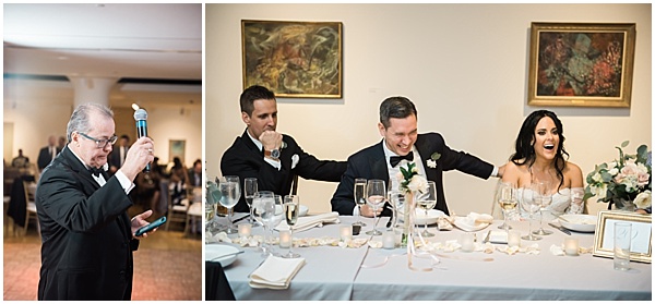 Bride & Groom Laugh at Father's Toast | Colleen & John | Brooke Bakken Photography | Destination Wedding Photographer
