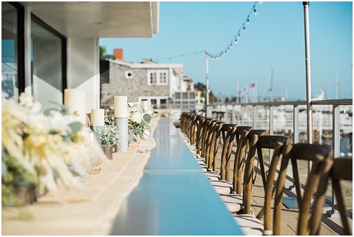 Newport Beach Lido Isle Yacht Club Wedding | Wedding Flowers | Wedding Day Design | Wedding Reception Decorations | Wedding Reception Tables | Photography by California wedding photographer Brooke Bakken | www.brookebakken.com 
