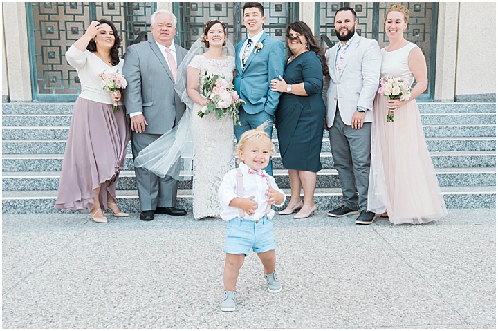 LA Temple Wedding | Family Photos | Ring Bearer Outfit | Brooke Bakken Photography | California Wedding Photographer