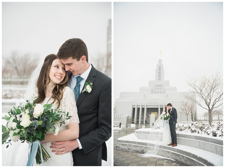 Utah Temple Wedding | Utah Wedding Photographer | Wedding Dress | Bride and Groom Portraits | Wedding Inspiration | Brooke Bakken Photography | Utah Wedding Photographer