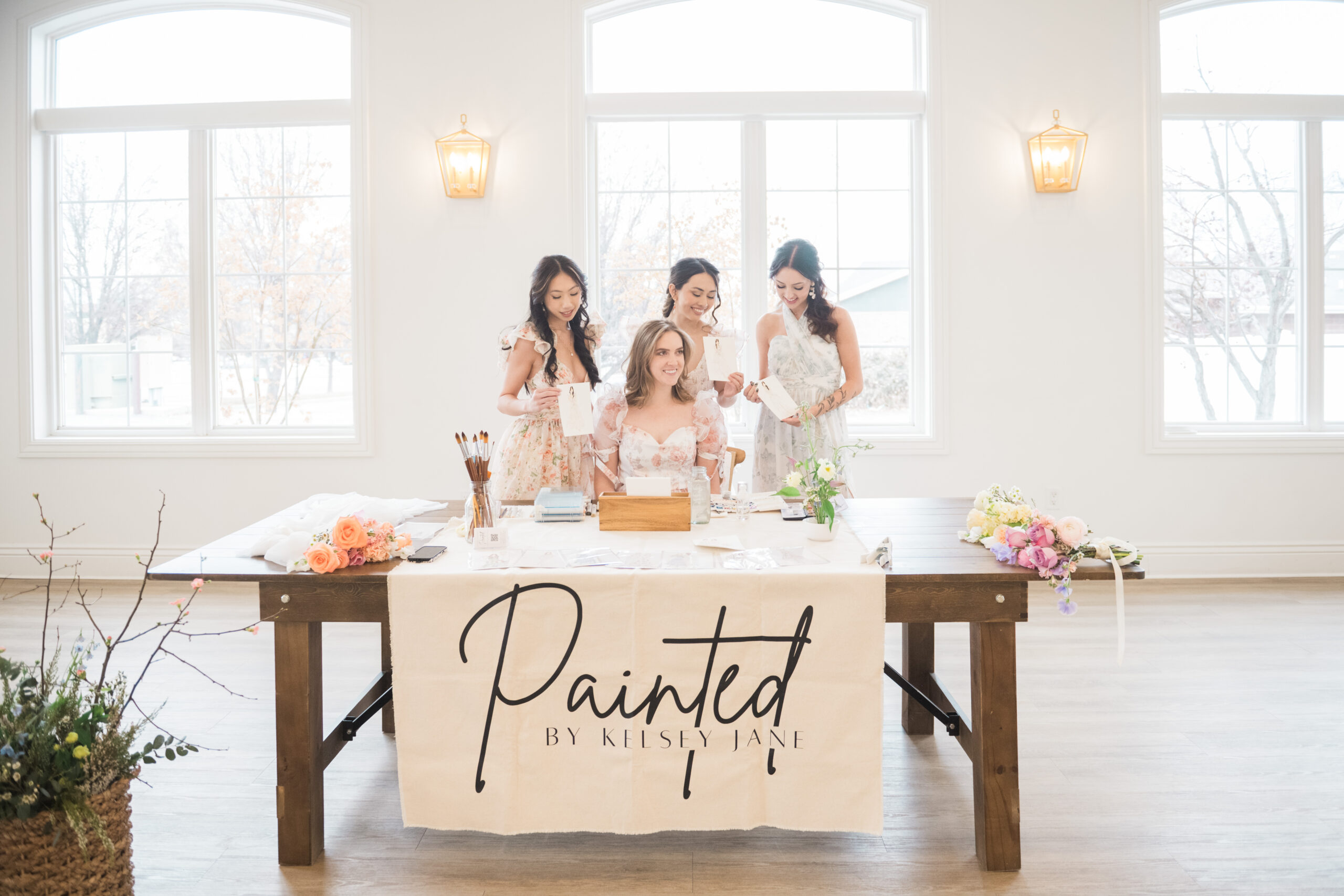unique wedding favors live wedding painting 