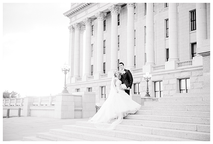 Utah State capitol as backdrop for bridals | Brooke Bakken | Utah Bridal Photographer