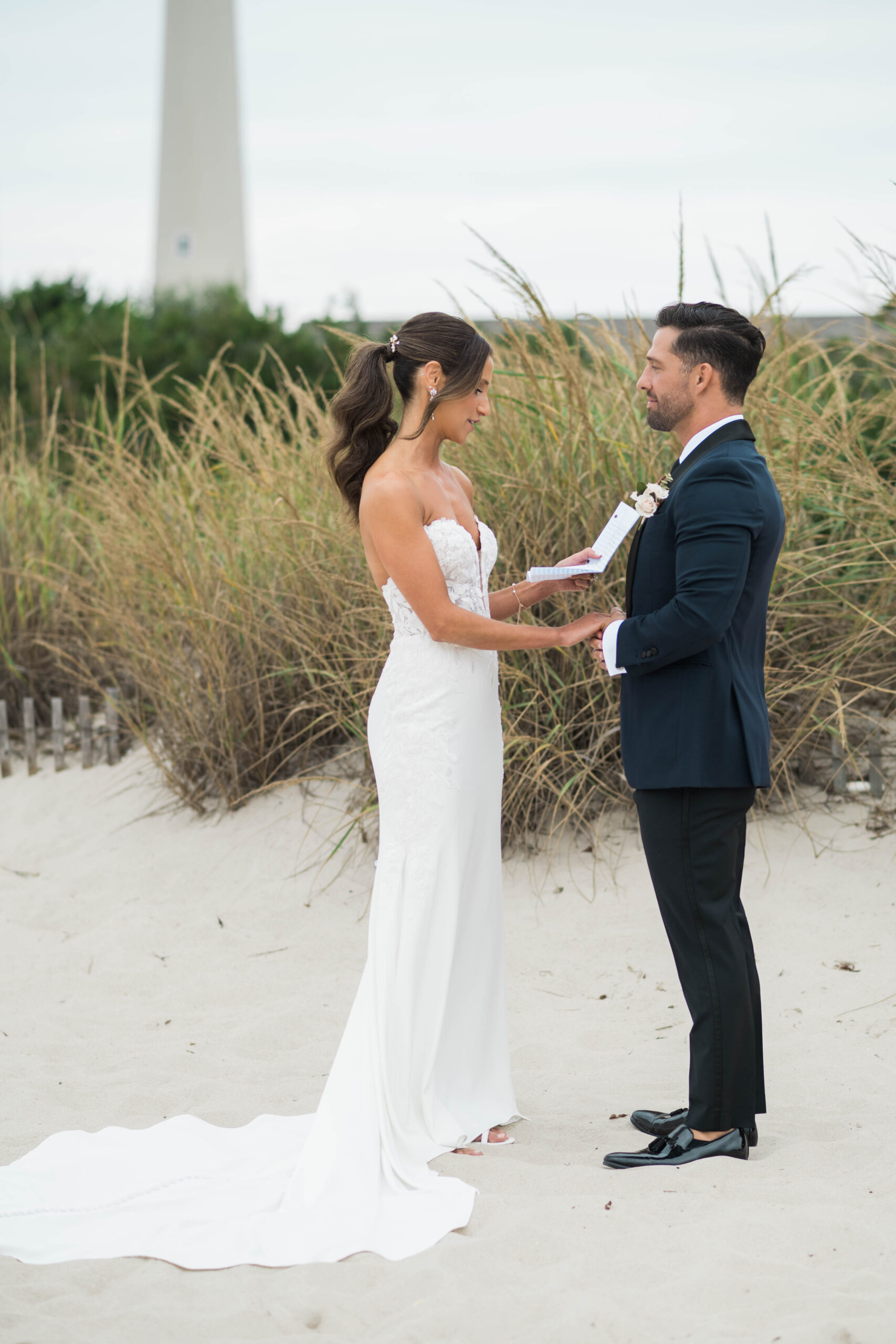 Private wedding vows on the beach