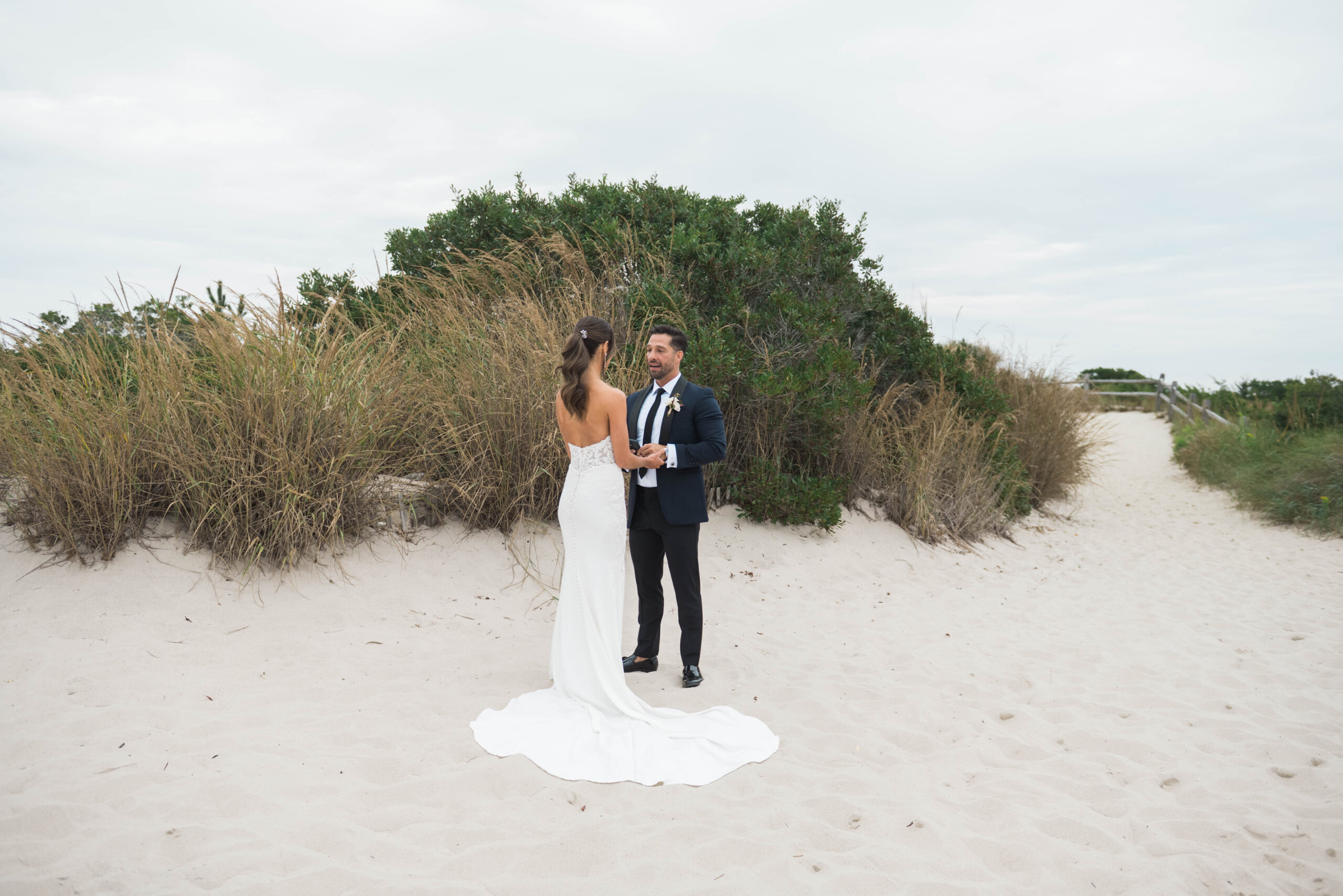 Private wedding vows on the beach