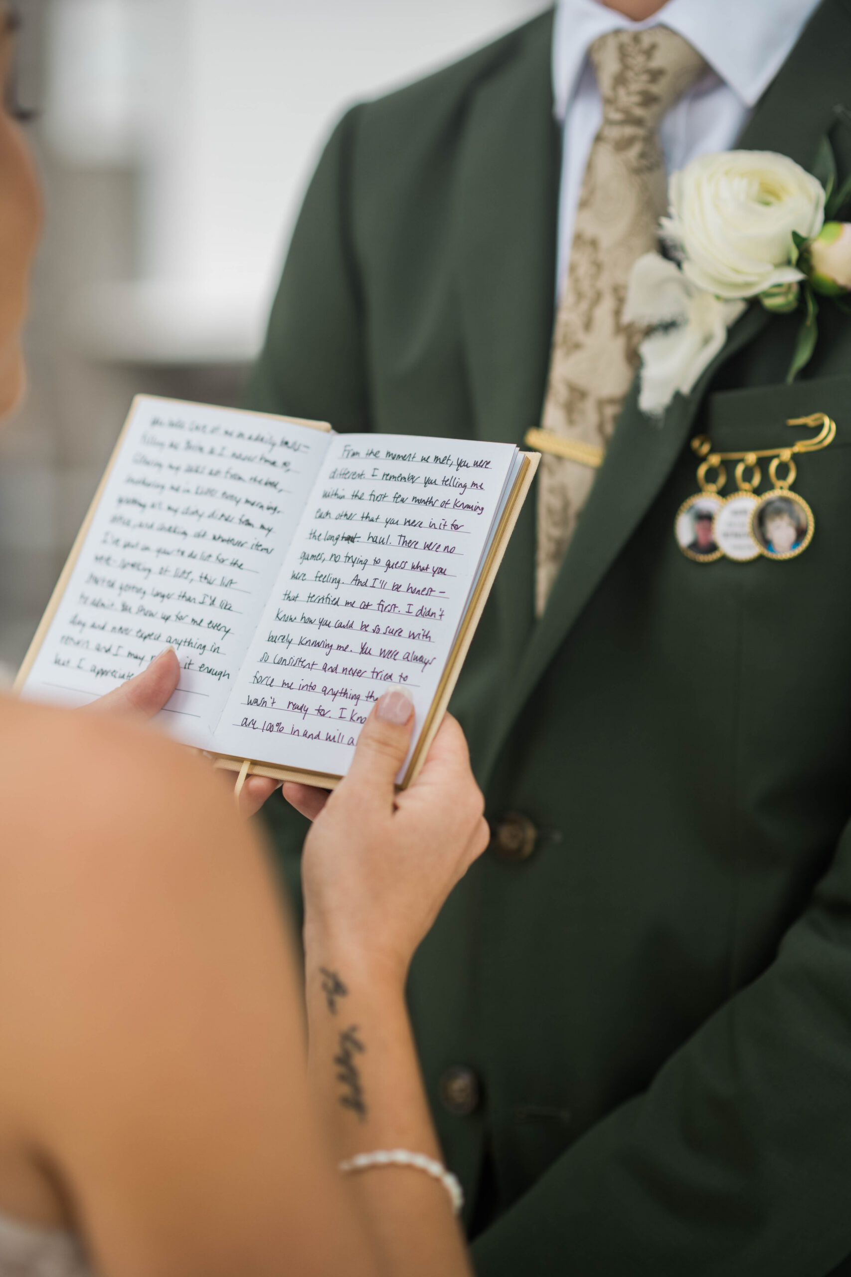 Private wedding vows on the beach